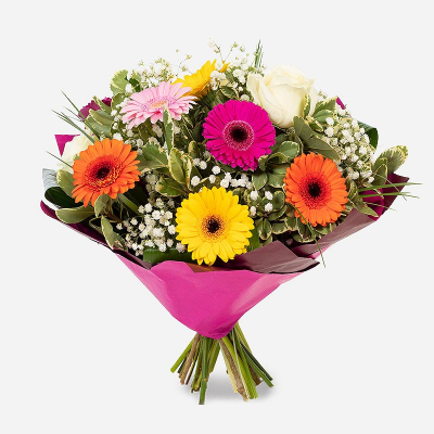 Good Vibes - Send good vibes with this funky colourful collection of flowers to brighten their day. A wonderful gift for many occasions. Beautifully presented and personally delivered by a local florist. 