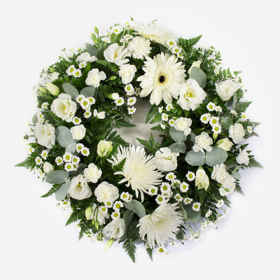 Wreath SYM-321 - Classic Wreath in White  
